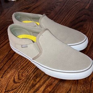 Vans Women's Beige Slip-On Sneakers